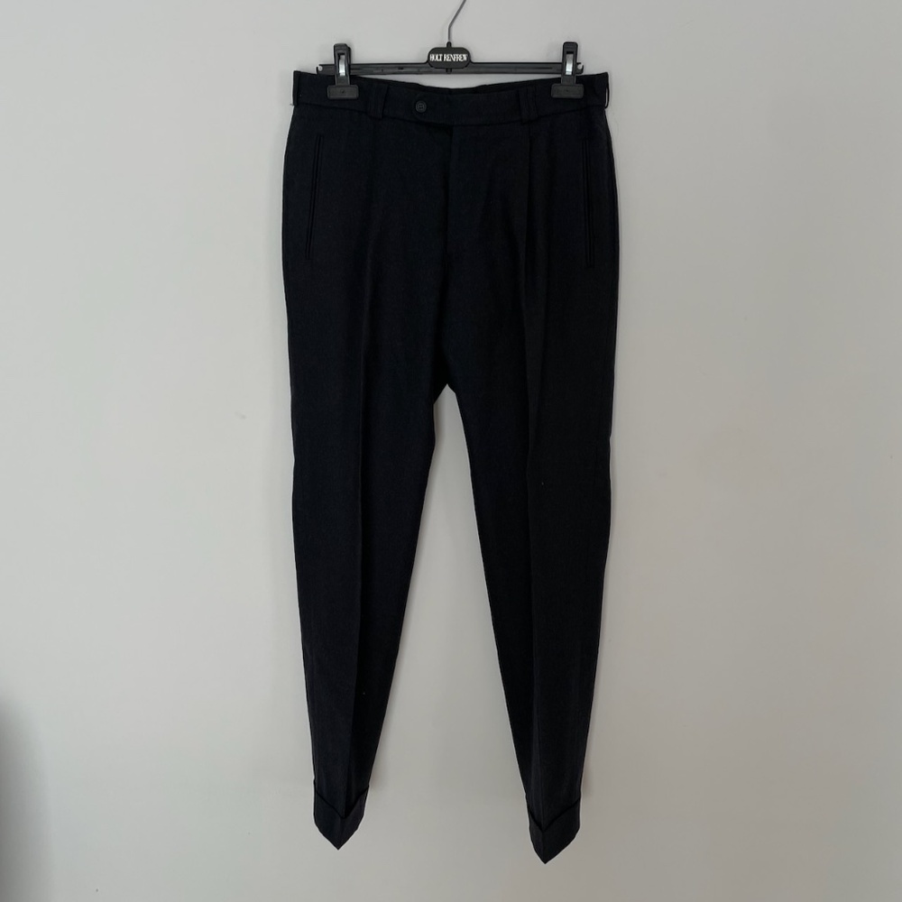 NWOT Carl Gross Zignone Italy 100% wool dark grey men's pants size EU 50 = US 34